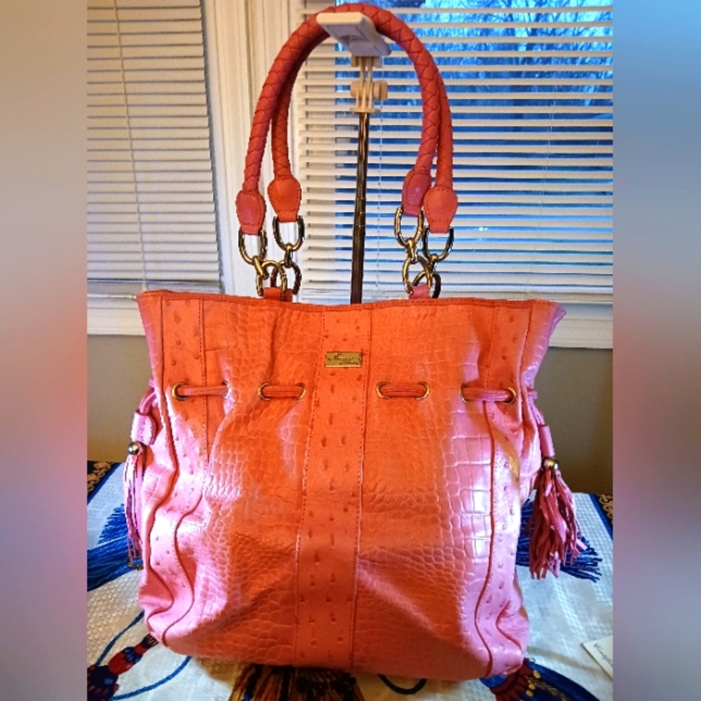 Authentic Isabella Adams pink tote bag